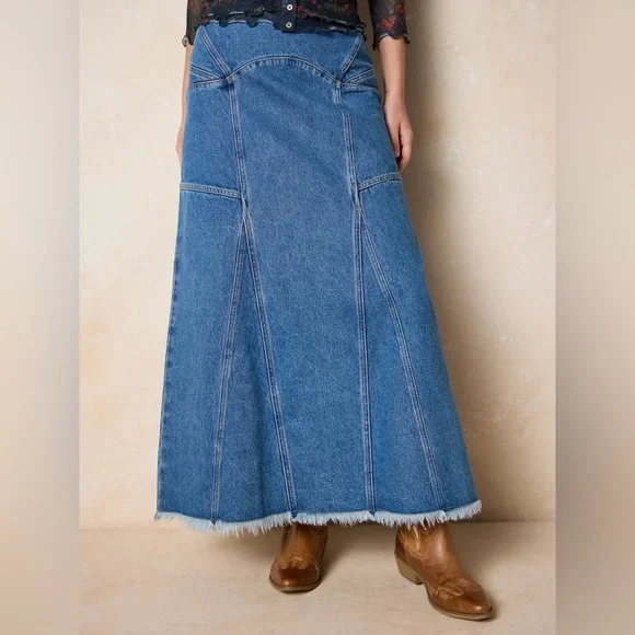 NATURAL LIFE Blue Maxi Skirt - Picture 5 of 6